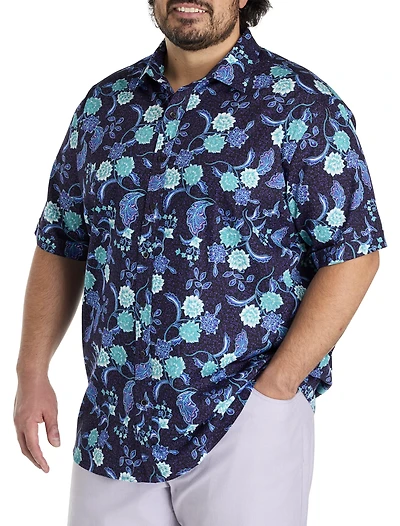 Paisley Floral Print Sport Shirt