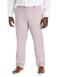 Textured Waist-Relaxer Dress Pants