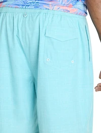 Crosshatched Swim Trunks