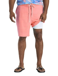Crosshatched Swim Trunks
