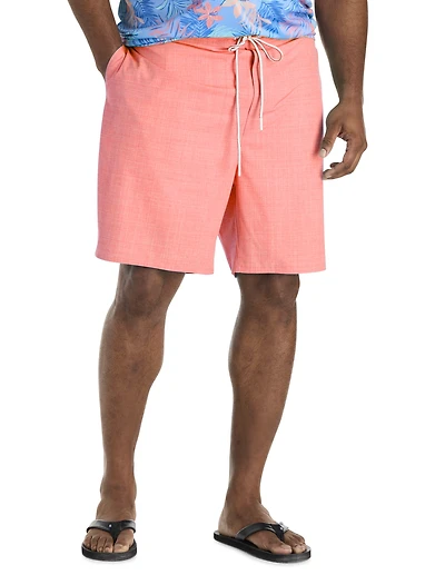 Crosshatched Swim Trunks
