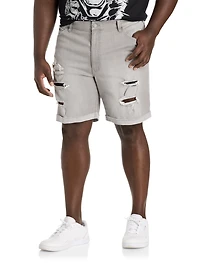 Deconstructed Denim Shorts