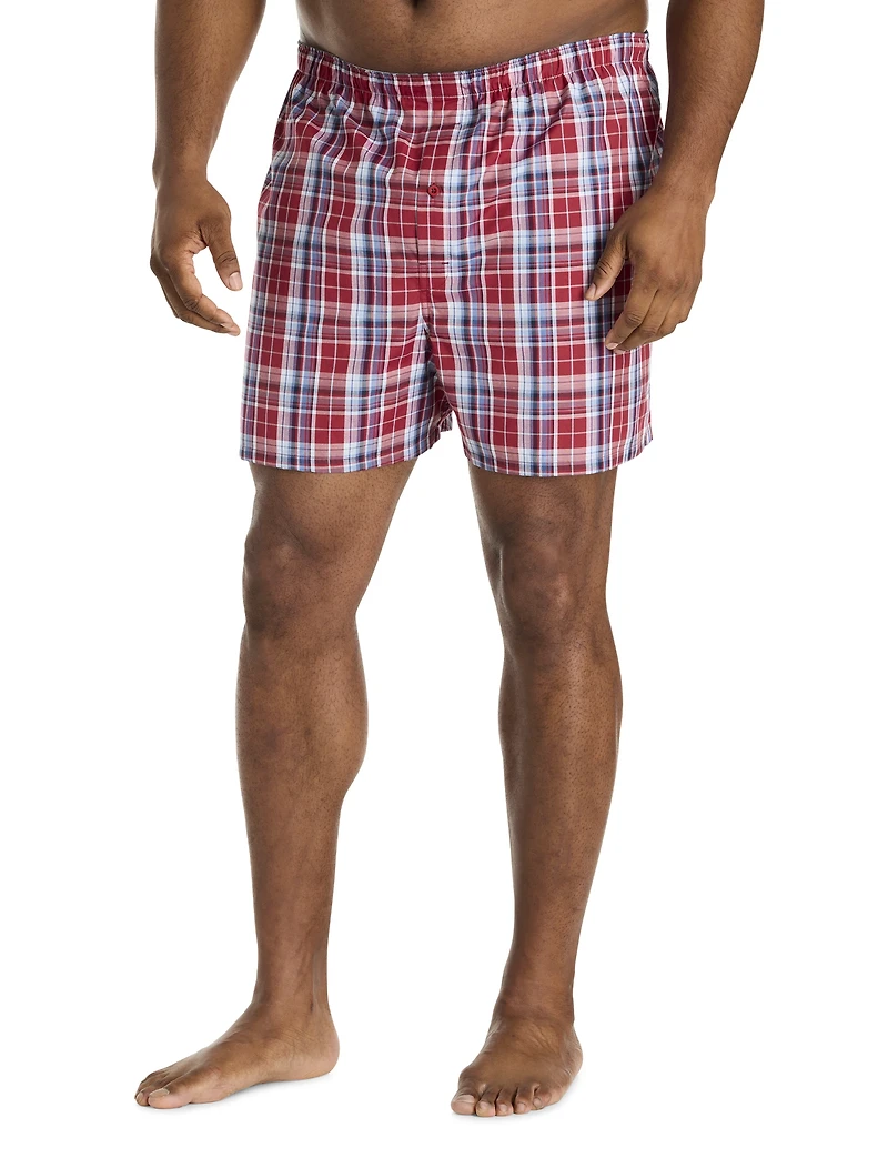 3-pk Plaid 4.5 Inch Woven Boxers