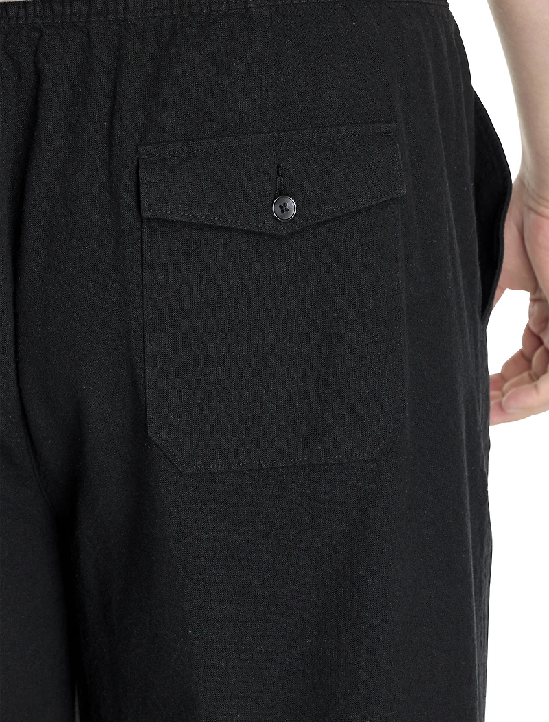 Linen-Blend Loose-Fit Beach Pants