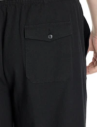 Linen-Blend Loose-Fit Beach Pants