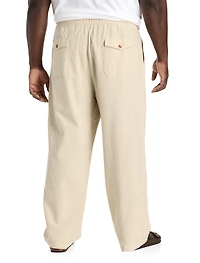 Linen-Blend Loose-Fit Beach Pants