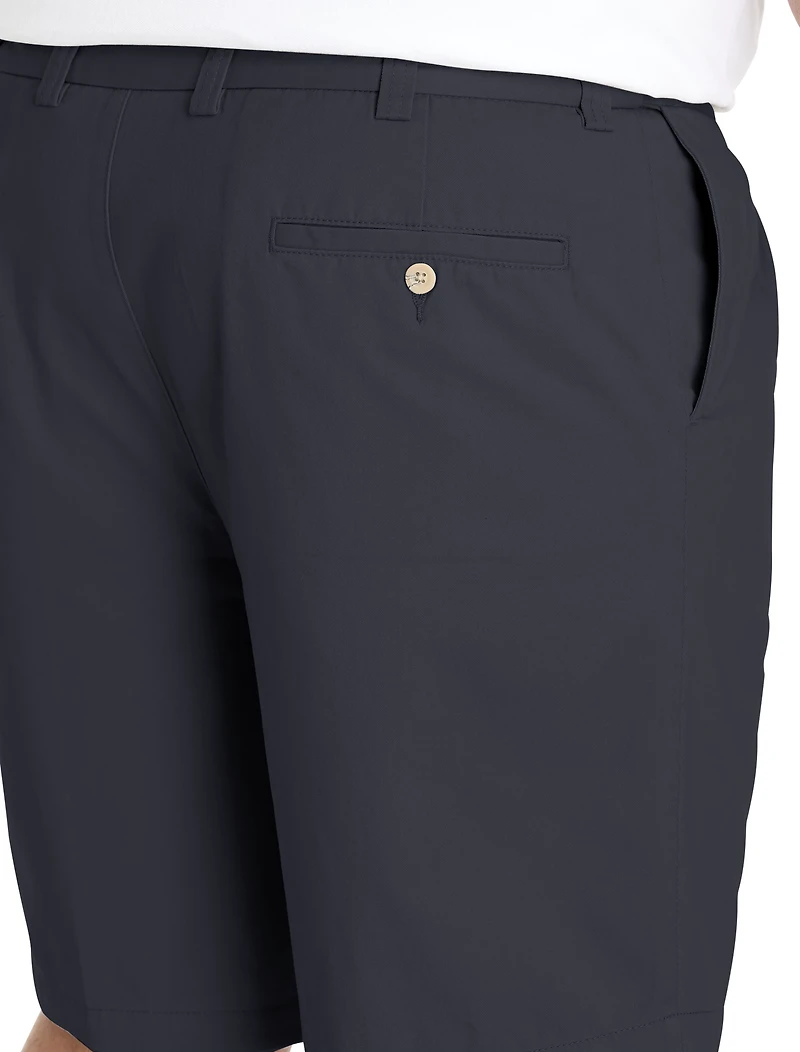 Waist-Relaxer Pleated Cotton Shorts