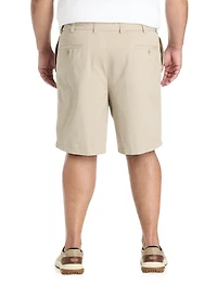 Waist-Relaxer Pleated Cotton Shorts