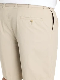 Waist-Relaxer Pleated Cotton Shorts