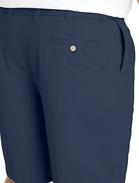 Waist-Relaxer Pleated Cotton Shorts