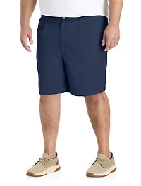 Waist-Relaxer Pleated Cotton Shorts