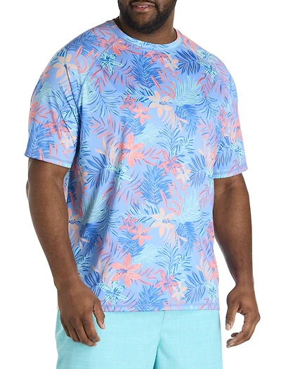 Printed Mesh Swim Shirt