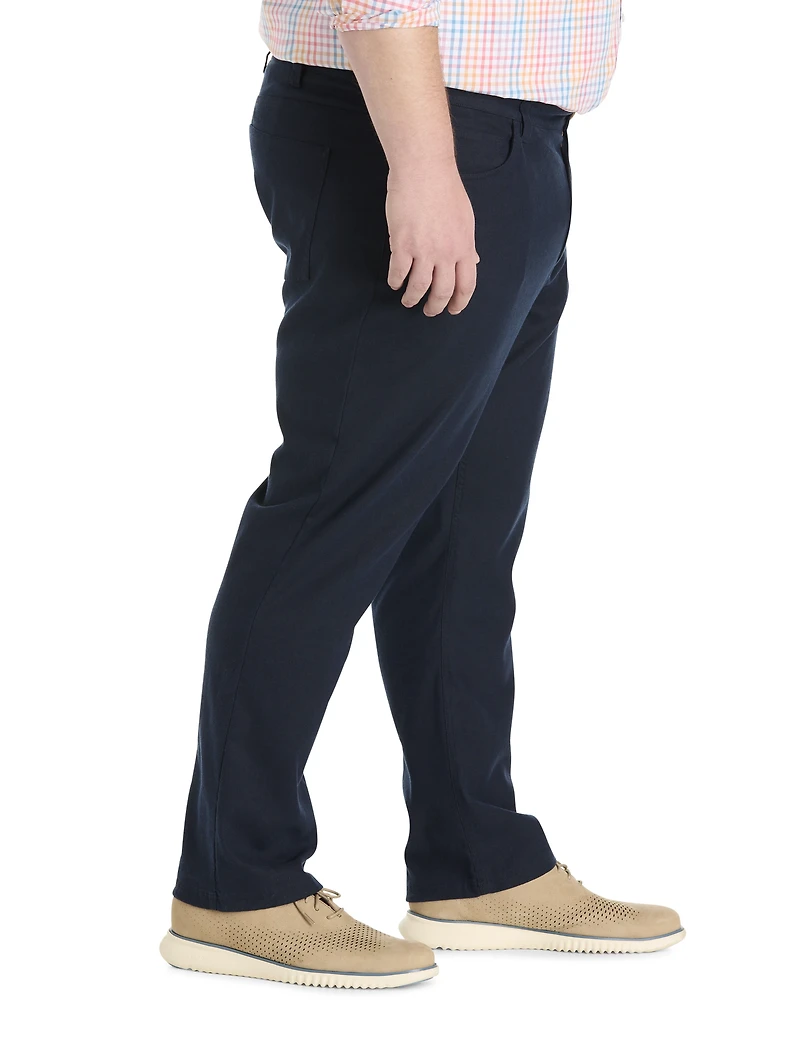 5-Pocket Linen-Blend Tech Pants