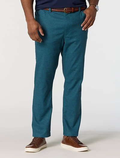 5-Pocket Linen-Blend Tech Pants