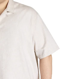 Linen-Blend Sport Shirt