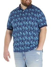 Palm Print Polo Shirt