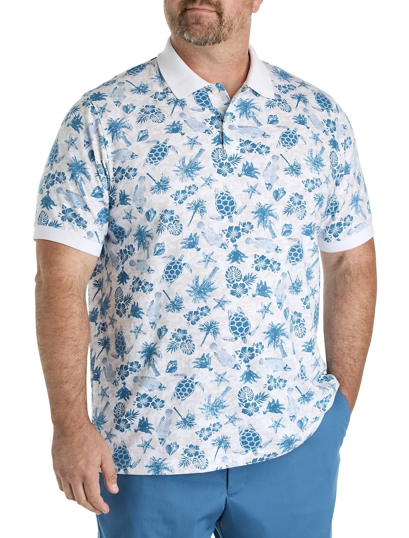 Sea Print Polo Shirt