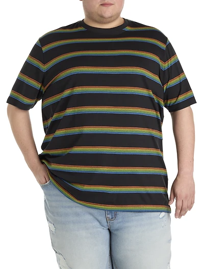 Moisture-Wicking Striped T-Shirt