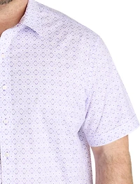 Quatrefoil Pattern Sport Shirt