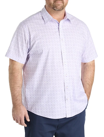 Quatrefoil Pattern Sport Shirt