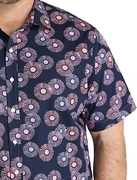 Sunburst Print Sport Shirt