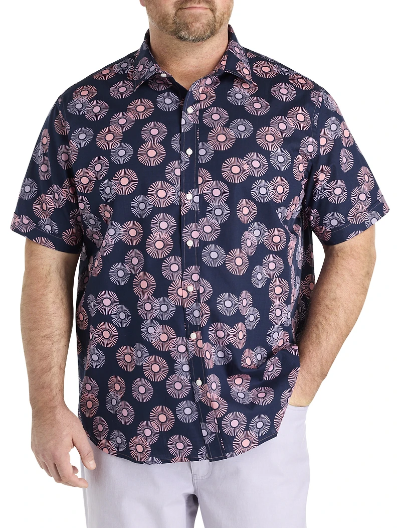 Sunburst Print Sport Shirt