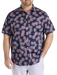 Sunburst Print Sport Shirt