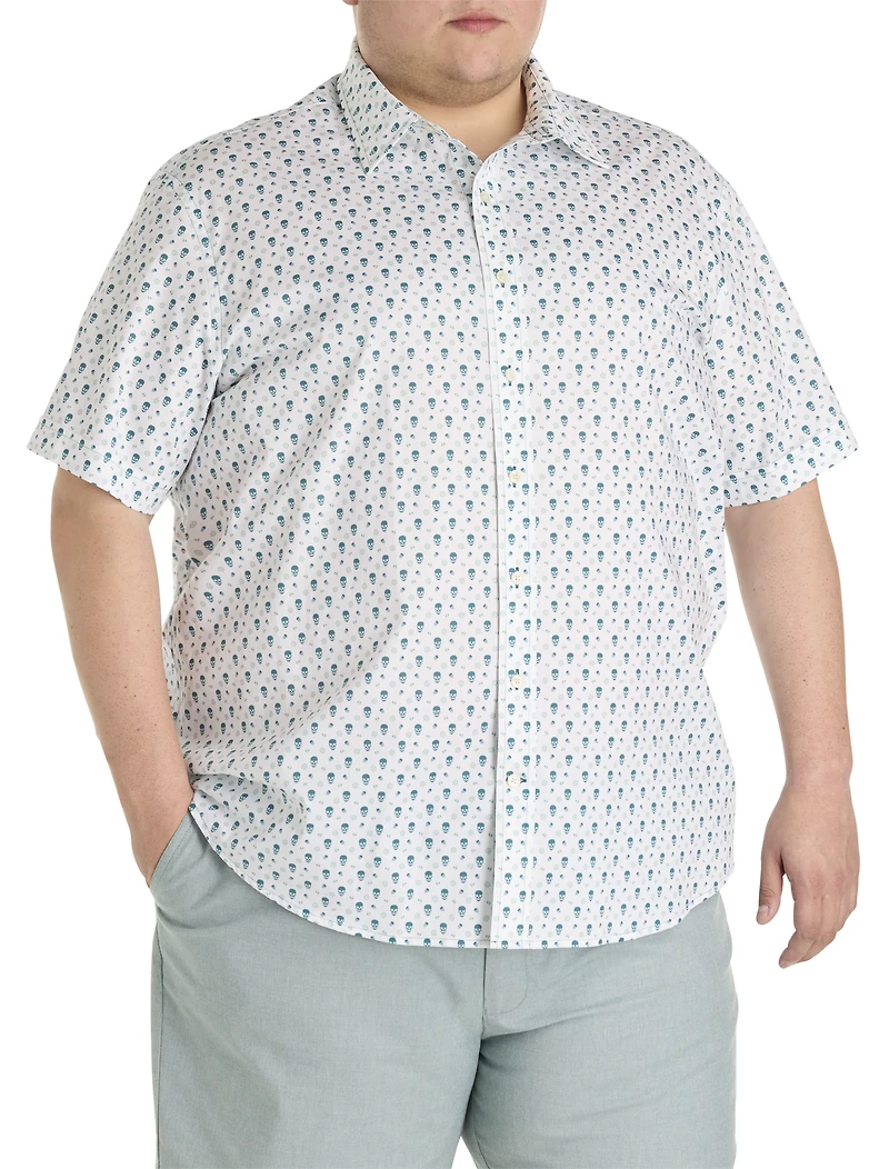 Skull Print Sport Shirt