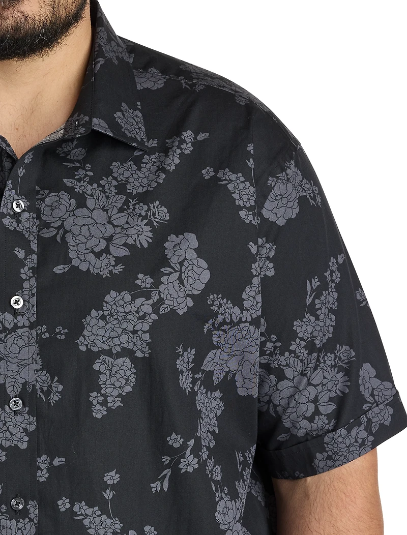 Tonal Floral Sport Shirt