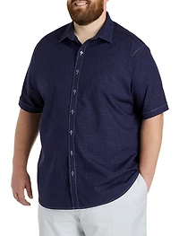 Tonal Plaid Sport Shirt