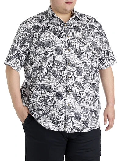 Abstract Floral Sport Shirt