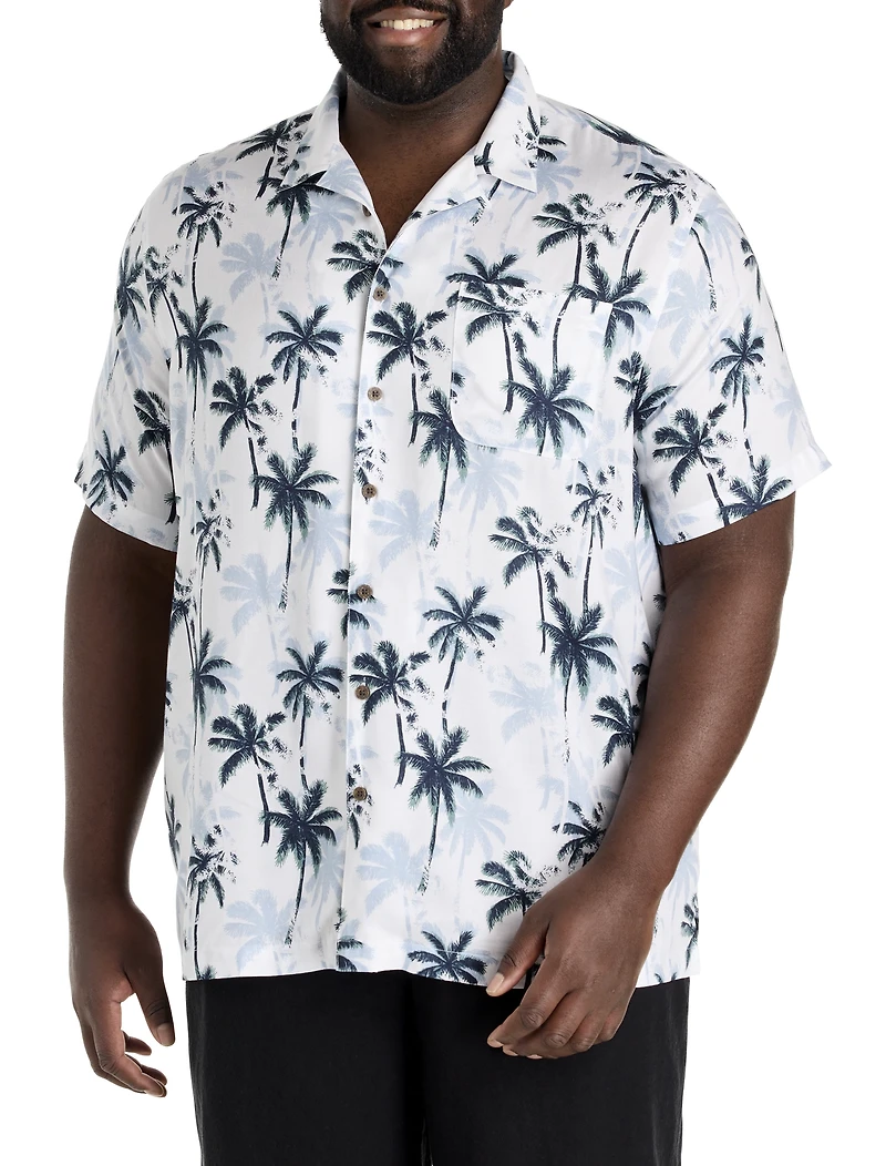 Palm Tree Print Sport Shirt