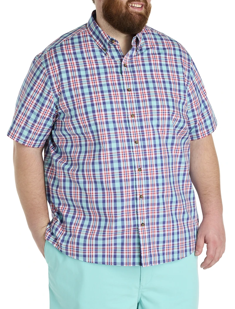 Easy-Care Large Plaid Sport Shirt