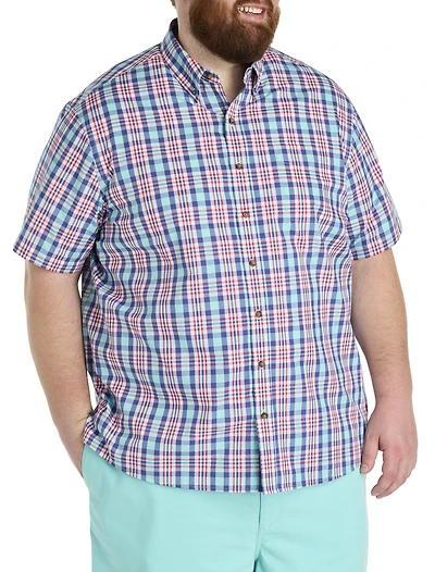 Easy-Care Large Plaid Sport Shirt