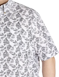 Easy-Care Floral Print Sport Shirt