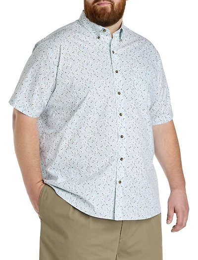 Easy-Care Floral Print Sport Shirt
