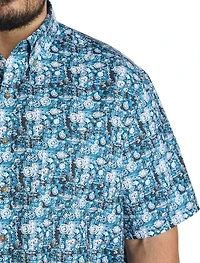  Easy-Care Paisley Print Sport Shirt