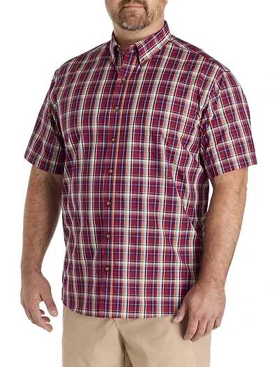 Easy-Care Large Plaid Sport Shirt