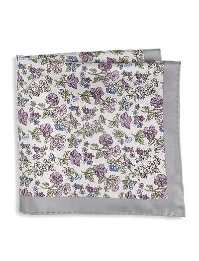 Silk Floral Pocket Square