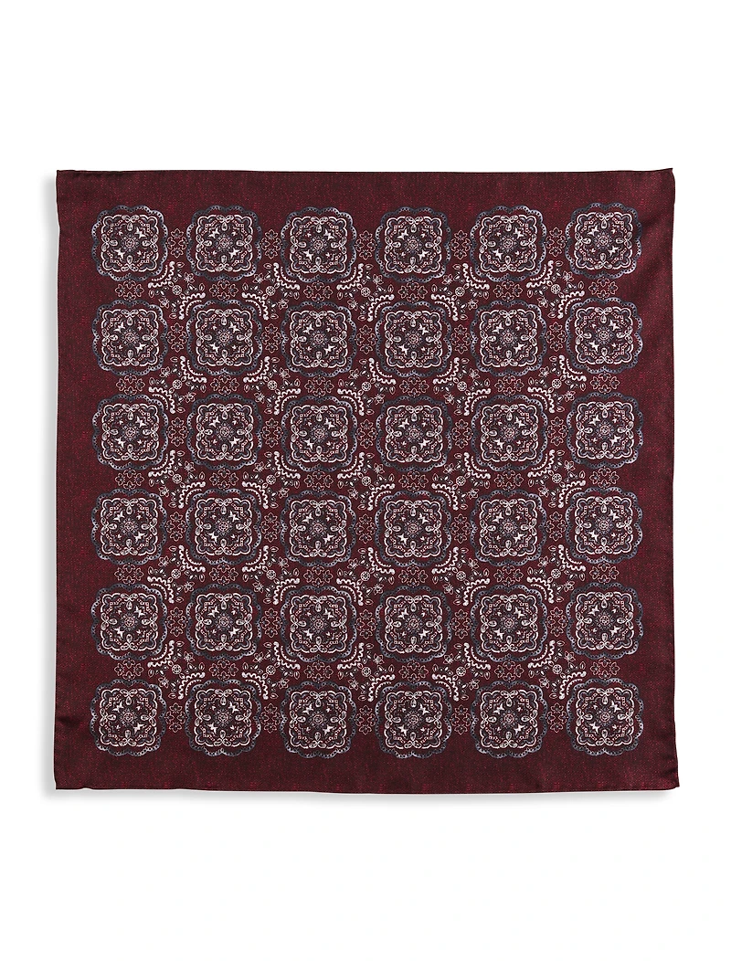 Medallion Silk Pocket Square