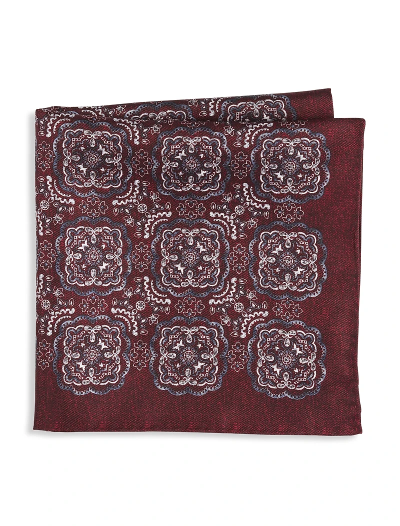 Medallion Silk Pocket Square