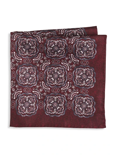 Medallion Silk Pocket Square