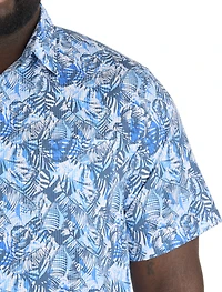 Seersucker Floral Sport Shirt