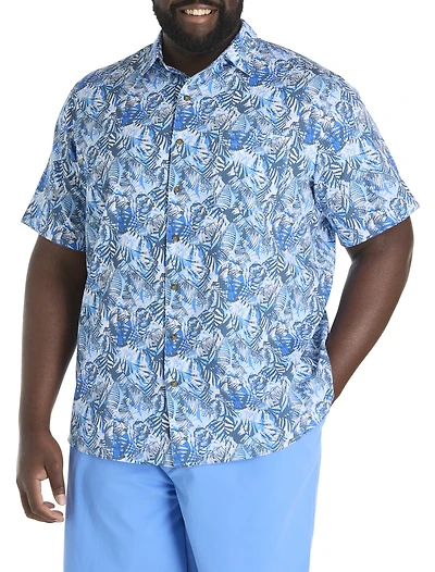Seersucker Floral Sport Shirt