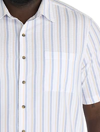 Seersucker Double Stripe Sport Shirt