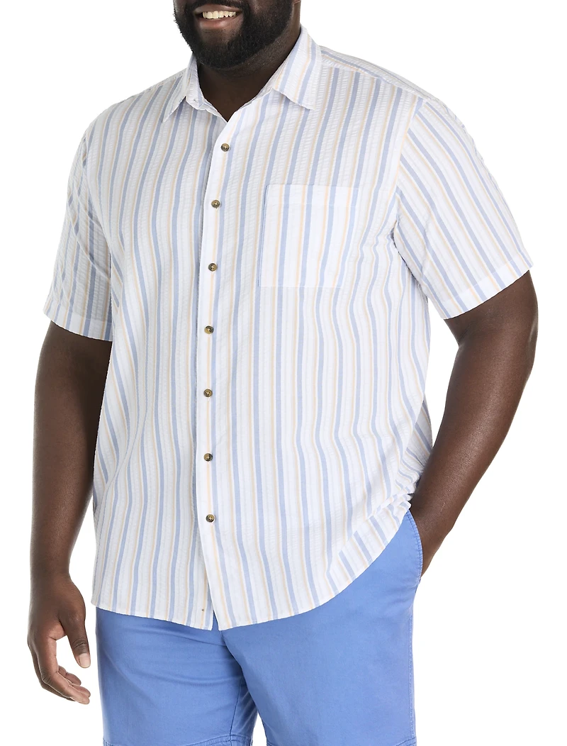 Seersucker Double Stripe Sport Shirt