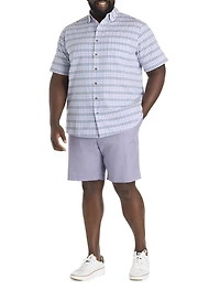 Seersucker Large Plaid Sport Shirt