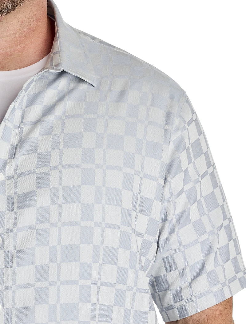 Abstract Print Sport Shirt