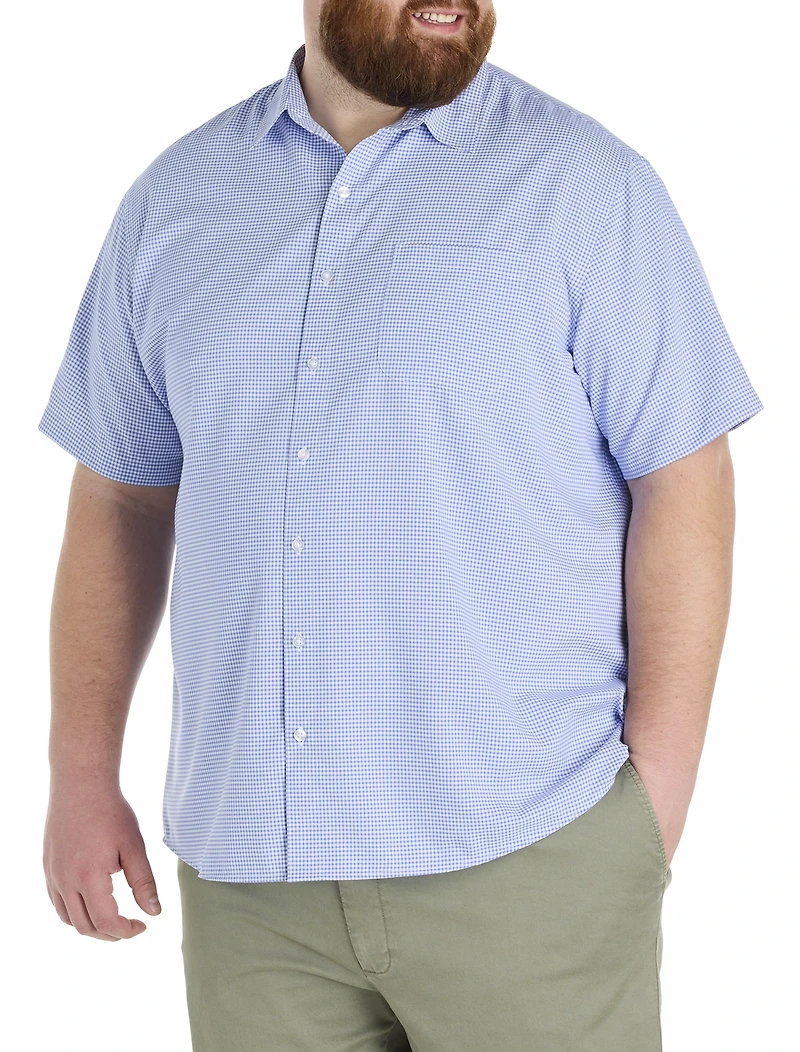 Microfiber Small Check Sport Shirt