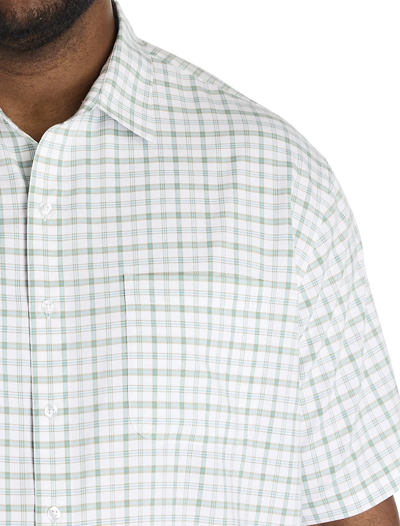 Microfiber Medium Plaid Sport Shirt